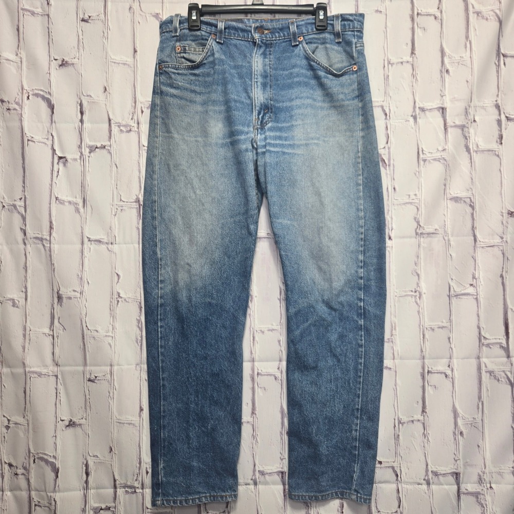 Vintage Levis 505 Orange Tab Jeans Mens 36x30 Made in‎ USA Regular Straight Blue